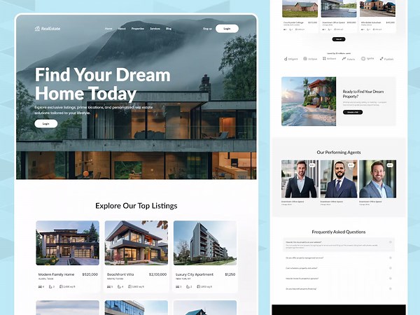 RealEstate — Modern Real Estate Website Design