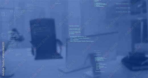 C++ code appearing triggers snippets scrolling drifting receding around laptop visualizing workflow