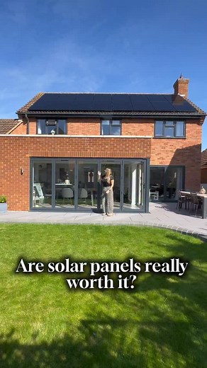 Emily Smythe on Instagram: "Are Solar Panels really worth it? ☀️ I’ve had so many people ask if we’ve got solar panels and we only got them a month ago! With electricity prices continually rising we were getting bills of up to £200 a month so we decided it’s time to look into solar panels and battery storage. We have an EV and only charge at home on an intelligent tariff which does a full charge (300 miles) for just over £5 which is already a huge saving on fuel!! ⛽️ Based on our usage we’re pre
