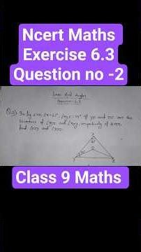 Ncert class 9 maths Exercise 6.3 question no 2 |lines and angle|#ncertmaths #shorts #shortsfeed