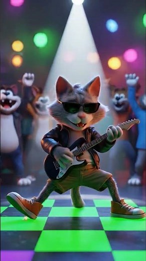 "Cute Cat Dancing Video: Best Funny Cat Moves Compilation" 🎸 (Animated Short)"
