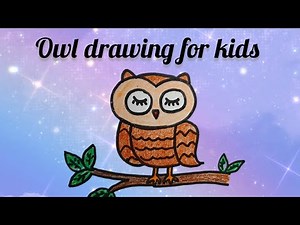 Easy Owl Drawing for Kids | Step-by-Step Animal Drawing Tutorial