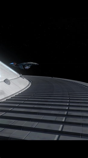 The USS Horizon eased away from Earth Spacedock, her hull catching the first glint of sunrise over the planet below. Blue-white running lights traced her graceful lines as thrusters fired in silent precision, guiding the ship clear of the massive orbital structure. With Earth turning slowly beneath her, Horizon aligned for departure, nacelles glowing brighter as she prepared to slip into the vast, uncharted dark beyond home. #trektok #trektokfleet #fyp #startreklegacy #startrek