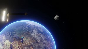 Download Earth and Moon Space Background for free