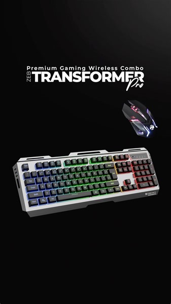 43K views · 47 reactions | Rise and grind, gamers! The ZEBRONICS ZEB Transformer Pro is your ultimate weapon for victory! ⌨️️Enjoy lag-free connectivity, ergonomic comfort, wireless freedom, power-saving mode, and high-precision operations. It’s time to unleash the gaming beast within. #Zebronics #Alwaysahead #Zebtransformer #keyboard #mouse | Zebronics | Facebook