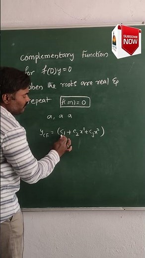 Complementary function example for Repeated roots
