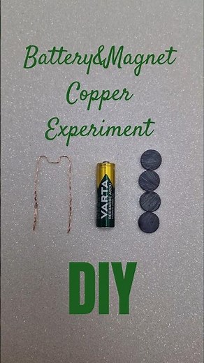 DIY Battery&Magnet&Copper Experiment🔌Mini Electric Motor #shorts