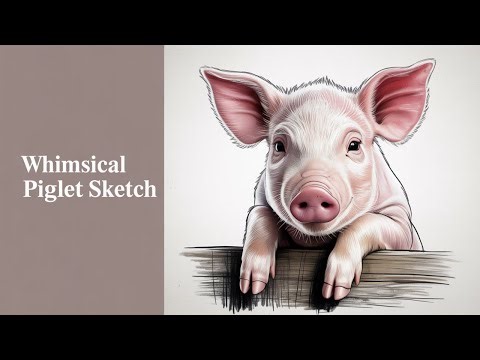 🎨 Sketching a Cute Piglet – A Whimsical and Fun Art Adventure! 🎨