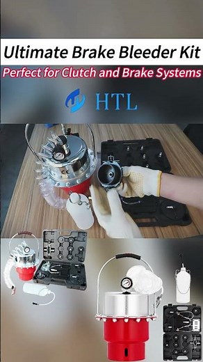 Portable Pneumatic Air Pressure Brake Tool Kit Clutch Brake Bleeder Valve System