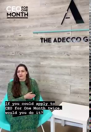 Apply to CEO for One Month twice? That's something Robine de Haen, #CEOforOneMonth Belgium & Luxembourg in 2022, would consider! Have a look at her interview with Henning to understand why...  #OnTheInside | Adecco CEO for One Month | Facebook