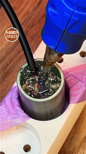 Temporary and Waterproof Connector! Plastic Bottle, Hot Glue and PVC Pipe Trick! #electric #tricks