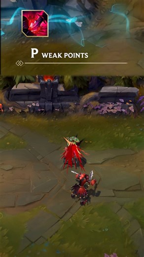 @ekkological_off on Instagram: "Weak Points (P) Backstab -to- Weak Points (P) Shaco's basic attacks and abilities are empowered to deal bonus physical damage when hitting an enemy from sides. Hitting enemy from behind apply bleed to enemies, that deal an additional 20% damage over the next 3 seconds. Abilities that hit enemies from behind get additional effect #legueoflegends #remake #fanmade #custom #rework #wildrift"