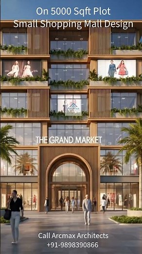 5000 Sq.Ft Small Shopping Mall Design | Modern Commercial Architecture by Arcmax Architects