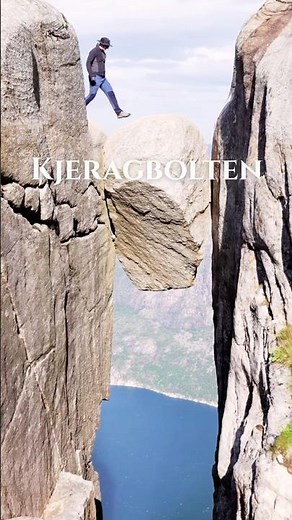 Standing on Thin Air in Norway 🇳🇴 #norway #extreme #insane