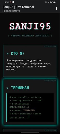 Dev Terminal | HTML CSS JS #cod #css #html #js #cat #hacker #hack #frontend #devotional #top #video
