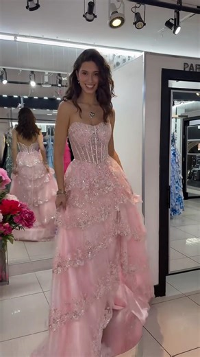 Shades of pink prom #shorts #reels #ootd #outfit #style #fashion #trending #foryou #foryoupage