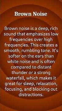 What is Brown Noise?