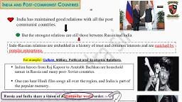 India and post communist countries - Political Science - Notes - Teachmint