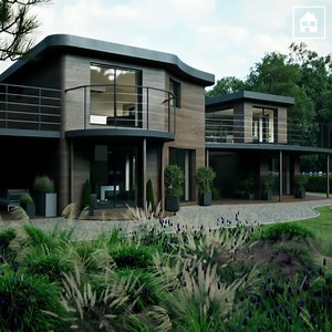 This environmentally friendly house will have two wings that will sit around a central atrium, as a way of bringing nature right into the living space. Both Tony and Ara will have separate living quarters - with forest surrounding the whole plot. #GrandDesigns | Grand Designs