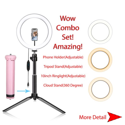HS 6inch/8inch/10inch Ring Light Kit 55W LED Ringlight Lighting With Tripod Stand Phone Holder Big Adjustable Dimmable 3200K/5500K YouTube Circle Lighting Ringlights Ultra-wide Lighting Area for Makeup Video Photography Blogging Portrait( | Lazada PH