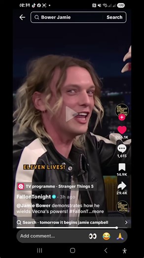 Jamie Campbell Bower on Stranger Things with Jimmy Fallon