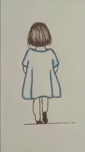 Cute little girl drawing