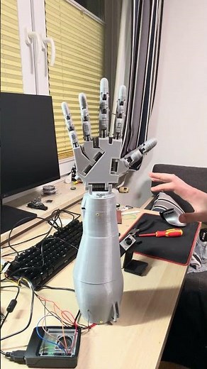 Robot hand, only raspberry pi 5 and USB camera #3dprinting #robot #labview #python #raspberrypi