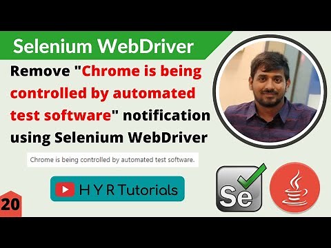 Remove "Chrome is being controlled by automated test software" notification using Selenium WebDriver