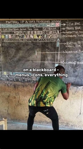 The Teacher Who Didn’t Have Computers So He Drew Microsoft Word On A Blackboard#history #inspiration