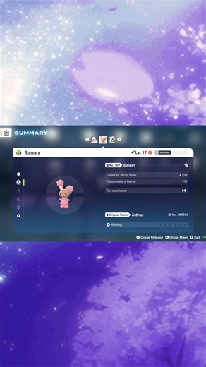 I Found and Caught a SHINY Buneary in Pokemon Legends ZA #shinypokemon #shorts