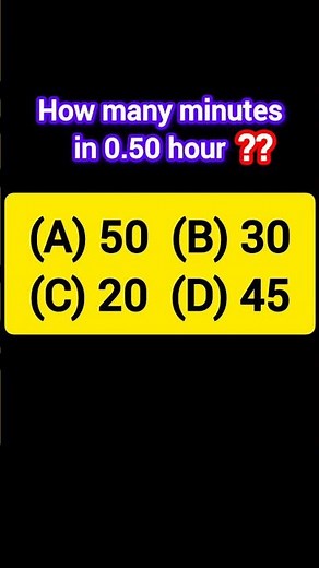 How Many Minutes Are in 0.5 Hour? | Quick Math Trick ⏱️#maths #puzzle #basicmath
