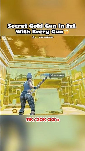 How To Get The Secret Gold Gun In 1v1 With Every Gun 🤫 2025 #fortnite #gaming #fortnitememes