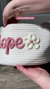 233 reactions · 13 comments | 狀 Not your average baby gift... This personalized basket is stealing the show at baby showers everywhere. Lovingly handwoven, customized with their name, and designed to be used every single day — from diapers to books to keepsakes. ✅ Handwoven with soft, natural cotton ✅ Personalized with your baby’s name ✅ A gift that gets all the “awws” — and actually gets used Shop now and get 40% OFF + FREE shipping! | Baby Knits | Facebook