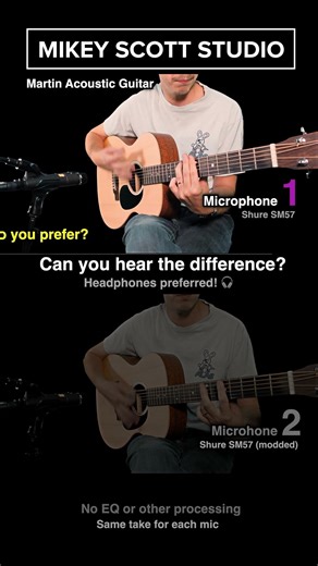 Can You Hear The Difference? 🎸 Shure SM57 (stock) vs Shure SM57 (modded) on Martin Acoustic Guitar