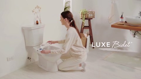 LUXE Bidet NEO 185 - Dual Nozzle, Self-Cleaning, Non-Electric Bidet Attachment for Toilet Seat, Adjustable Water Pressure, Rear & Feminine Wash (Rose Gold)
