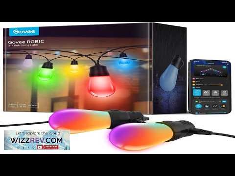 Govee Smart Outdoor String Lights H7015 48ft RGBIC Outdoor Lights with 15