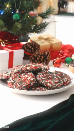 Food Network on Instagram: "Chocolate sprinkle cookies are just what your holiday cookie box needs ✨ Get the recipe for Day ONE of #12DaysOfCookies, sponsored by @Ghirardelli, with the link in our bio."