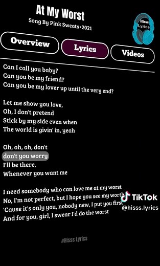 At My Worst - Pink Sweat$ Lyrics and Meaning