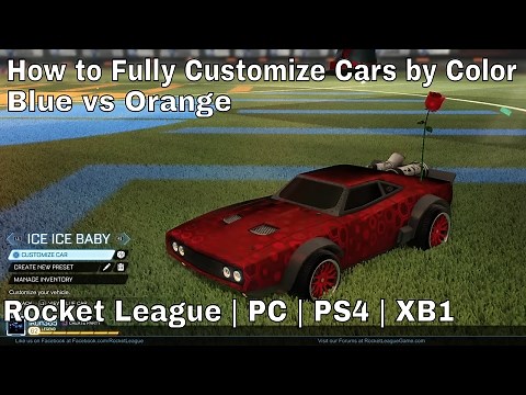 Blue vs Orange | How to Fully Customize Cars by Color | Rocket League® | PC | PS4 |XB1