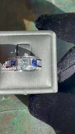#DesignThatDefines This one-of-a-kind handmade Diamond and Sapphire ring features the most spectacular Radiant cut diamond and the accented with Blue princess sapphires and princess diamonds set in white gold and the accented with a ring of brilliance for true work of art. For more information please call our gallery number at 480-344-9318, DM or email: scott@at-fj.com, and to visit our www.addisontaylorfinejewelry.com to view some of our designs. #scottsdale #jewelry #finejewelry #diamonds #des