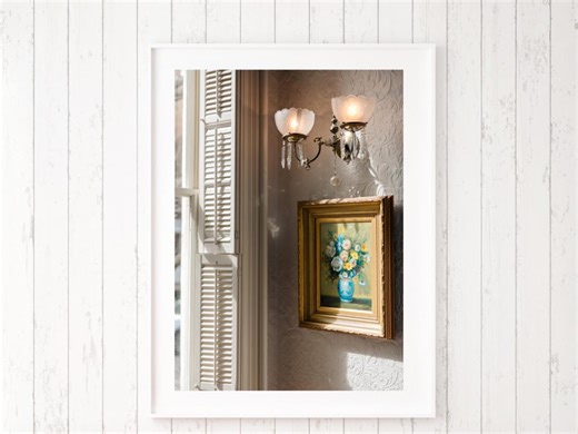 Savannah Georgia Cafe Interior | Crystal Wall Sconce Flower Painting | Historic Southern | Fine Art Digital Download - Etsy UK