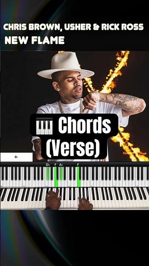 How to Play “New Flame” by Chris Brown ft Usher Rick Ross | R&B Piano Tutorial #chrisbrown