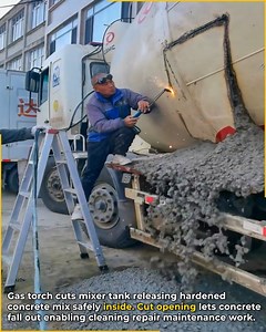 37K views · 15 reactions | Gas Torch Concrete Removal. #GasTorch #ConcreteMixer #TankCutting | Gizmo Trends | Facebook