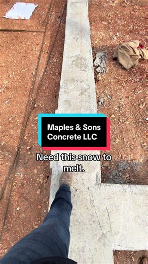 How much snow did you get? #foryou #foryoupage #maplessonsconcrete #concrete