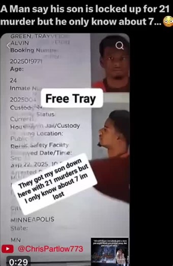 A man says his son is locked up for #21murders but he only knew about #7murders