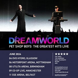 1.6K views · 499 reactions | Pet Shop Boys continue the acclaimed Dreamworld: The Greatest Hits Live tour with shows in 2024. Tickets on sale now. | Pet Shop Boys | Facebook