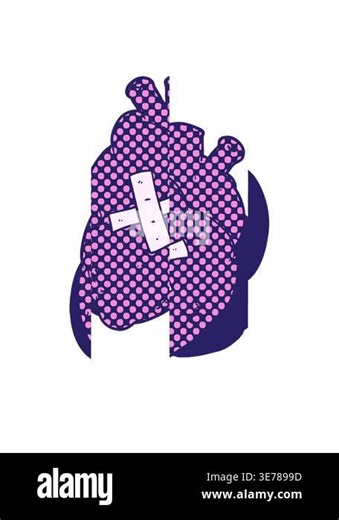 splitting motion animation of a cartoon heart Stock Video Footage - Alamy