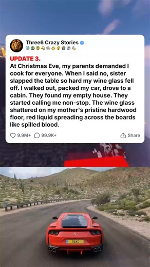 2.9K views · 18 reactions | UPDATE 3. At Christmas Eve, my parents demanded I cook for everyone. When I said no, sister slapped the table so hard my wine glass fell off. I walked... #foryou #fyp #reels #viral #redditstorytime #redditposts #storytime #redditstories #reddit #askreddit #paranormal #redditparanormal #nosleep | Scary Vest | Facebook