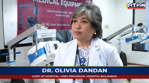 President Ferdinand R. Marcos Jr. visited the Cebu Provincial Hospital – Balamban in Balamban, Cebu on January 15, 2026. Upon arrival, the President joined the Philippine Charity Sweepstakes Office (PCSO) in the turnover of medical assistance to select hospitals in Cebu Province. The donation was facilitated through PCSO’s Medical Equipment Donation Program and included ultrasound and X-ray machines to strengthen diagnostic services in provincial hospitals. The beneficiary hospitals included Ceb