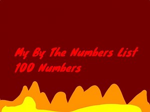 My By The Numbers List 100 Characters